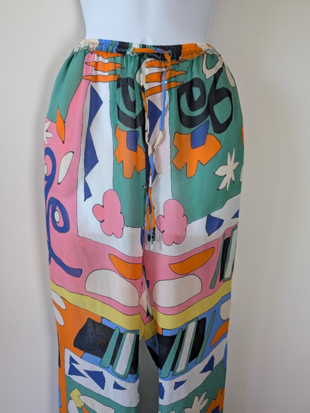 ZARA Multicolor Abstract Print Set NWT – Button-Up Shirt & Wide-Leg Pants L - Picture 2 of 11